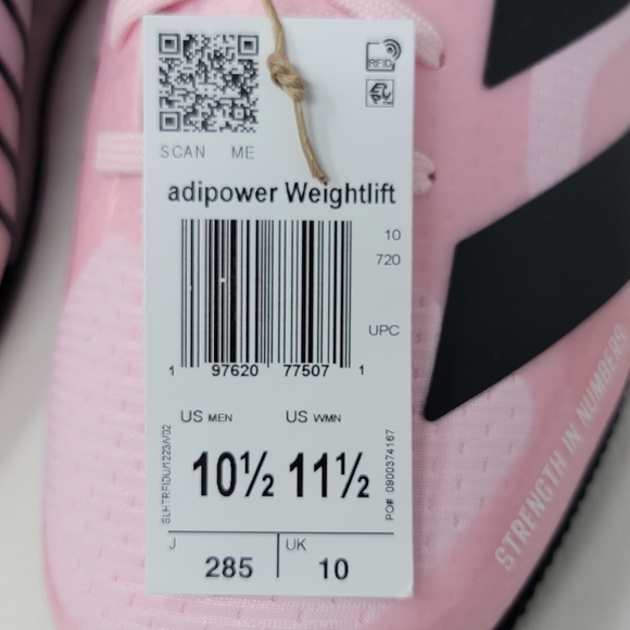 Adidas Adipower 3 Weightlifting Shoes JP9873 Men Size 10.5 Women 11.5 Pink New main image 10